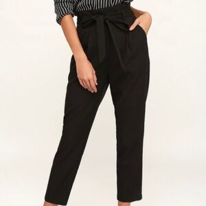 Express Straight Leg Slack Pants With Belt